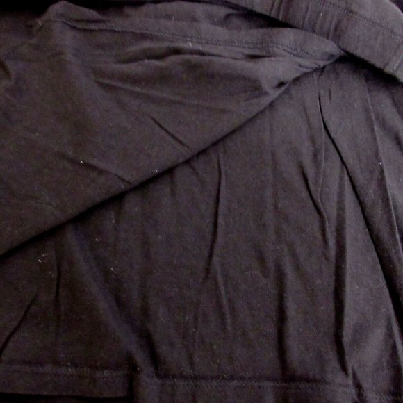 Messino Faux Wrap Skirt XXL Black Soft Above Knee Straight Stretch Side Ruching - Picture 6 of 6